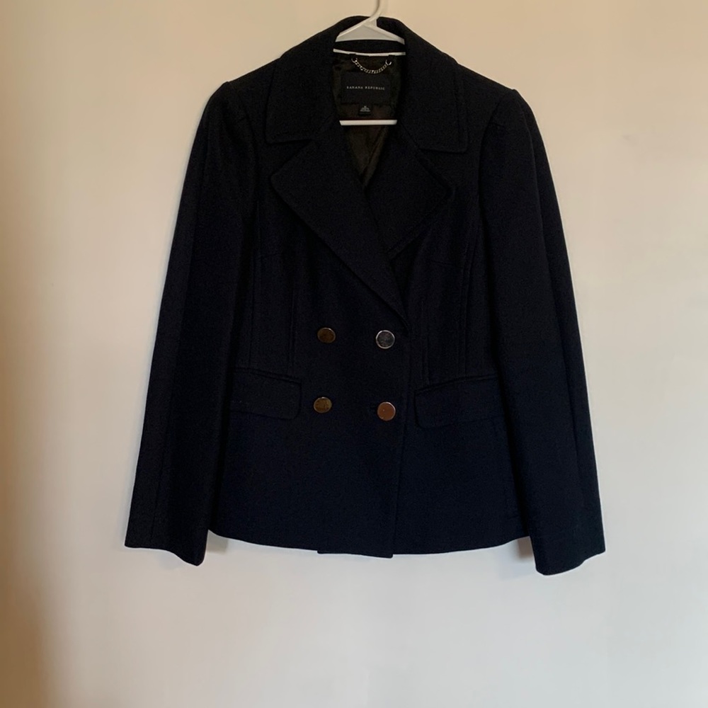 Banana Republic woman’s pea coat.